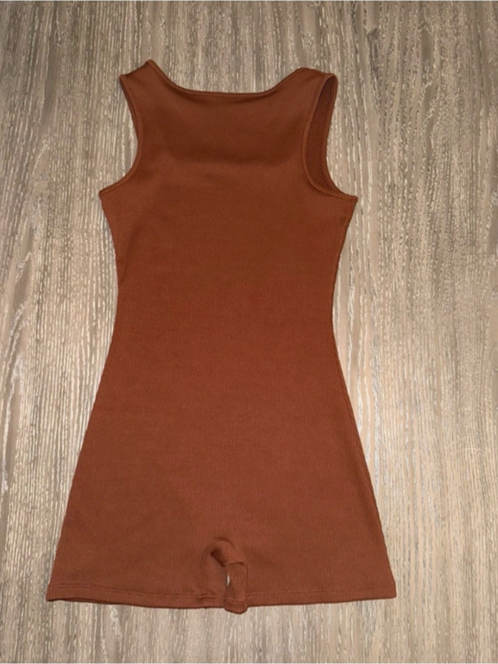 wild fable Rust Ribbed Tank Romper - Picture 2 of 3